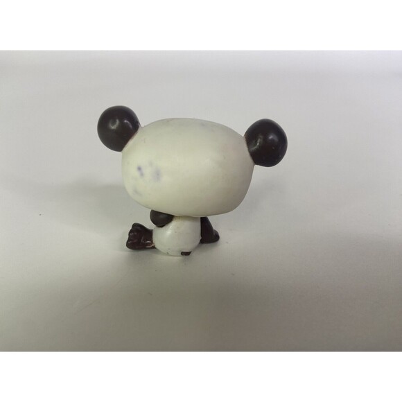 Littlest Pet Shop LPS 176 White Brown Panda Bear Green Eyes Figure Toy Hasbro - Picture 4 of 7